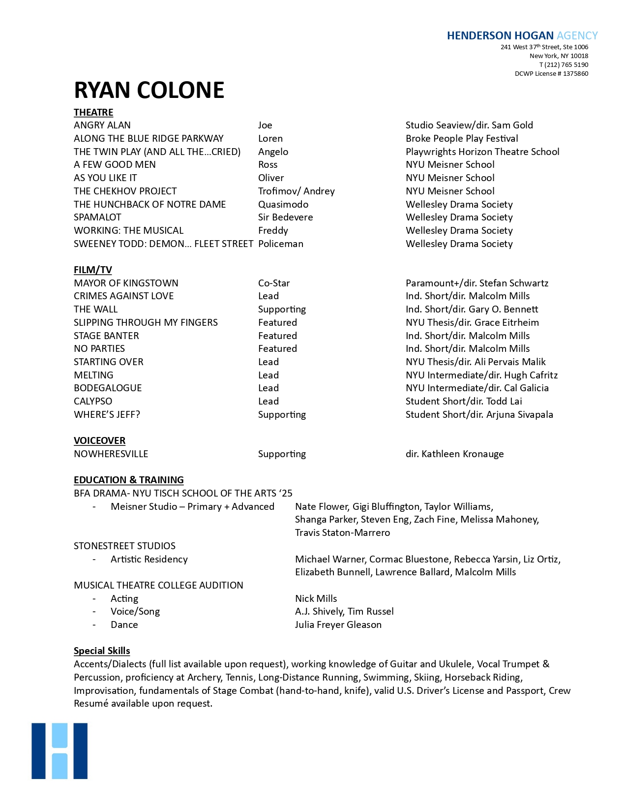 Ryan Colone Resume